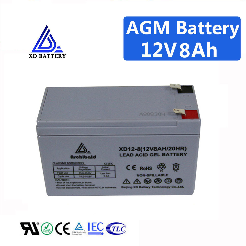 12V 8AH VRLA Gel Lead Acid Battery Maintenance Free