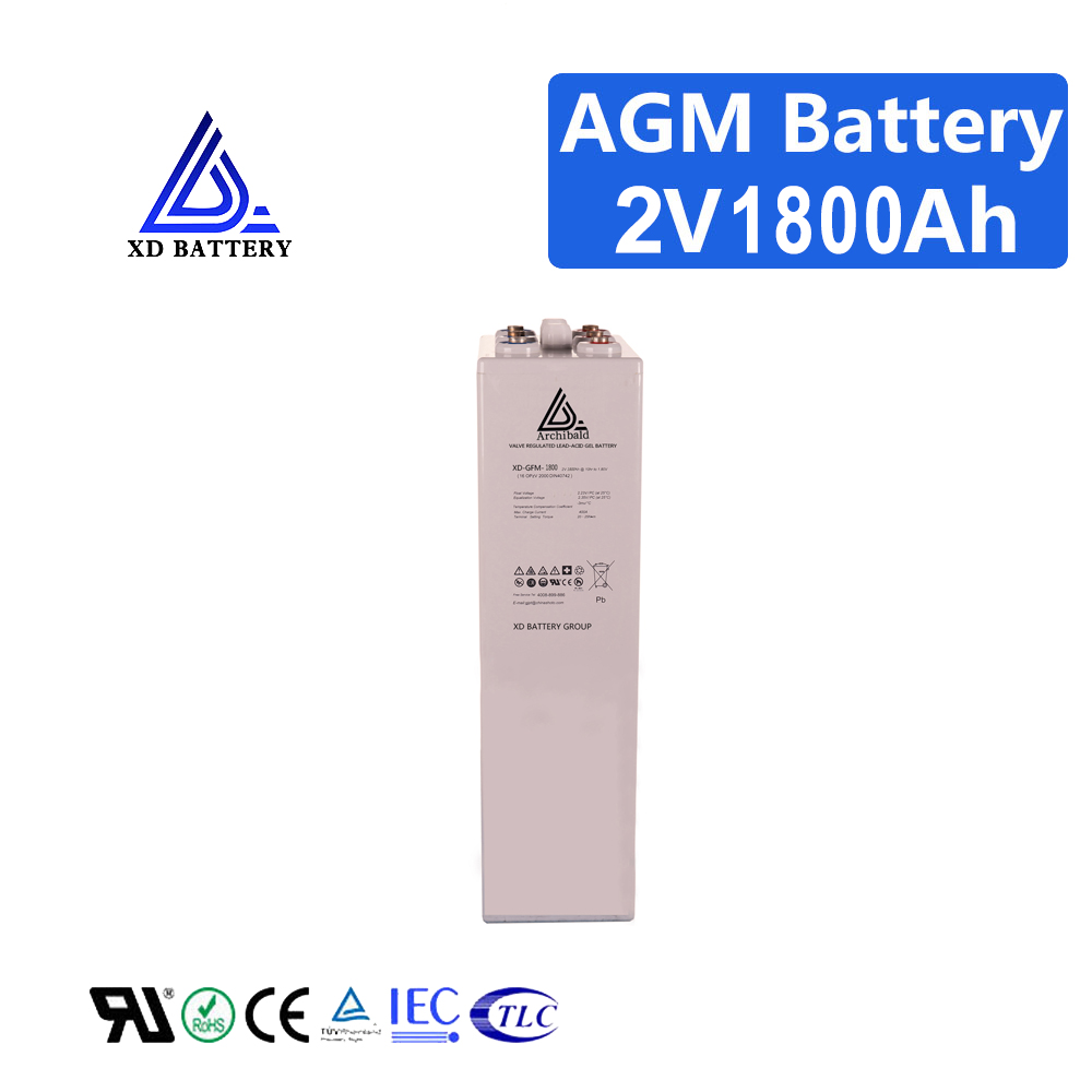 2V 1800AH Lead Acid Solar Gel Battery China Supplier