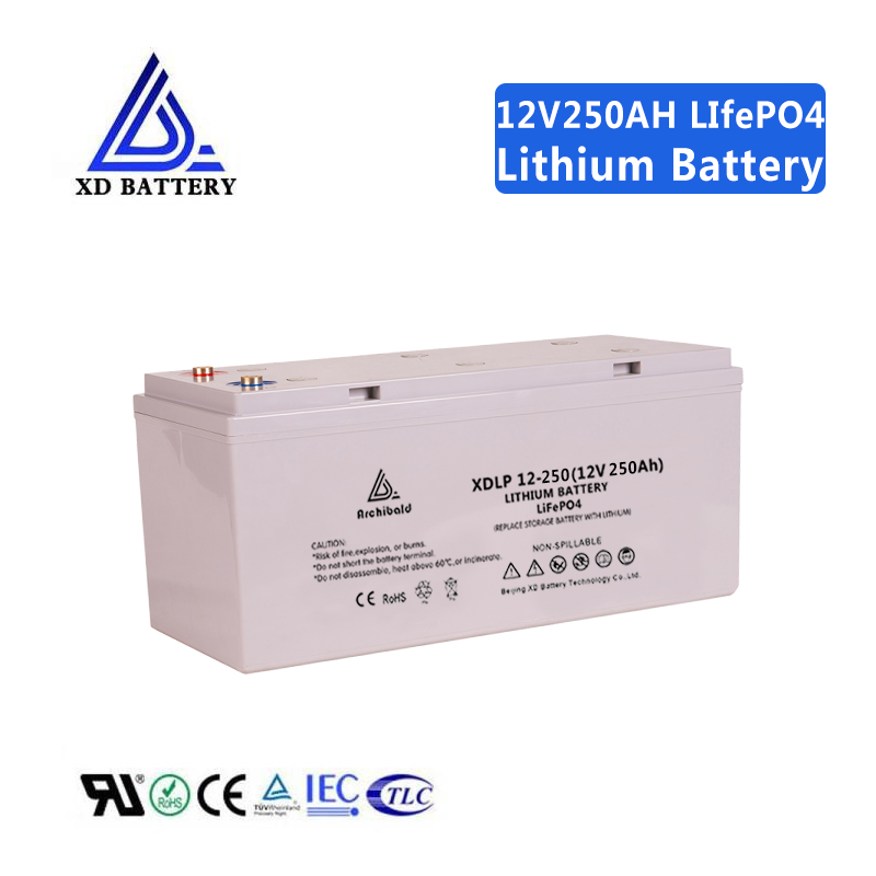 12V 250AH Lithium Lifepo4 High Capacity Deep Cycle Solar Battery