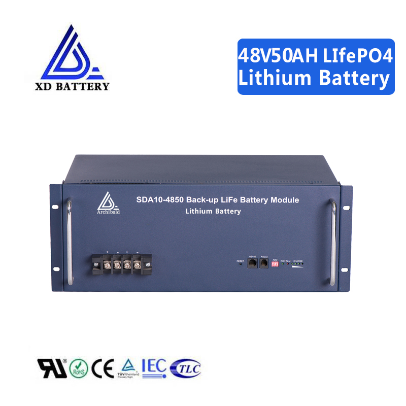 48V 50AH  Lithium Lifepo4 Solar Battery Customized Long Life
