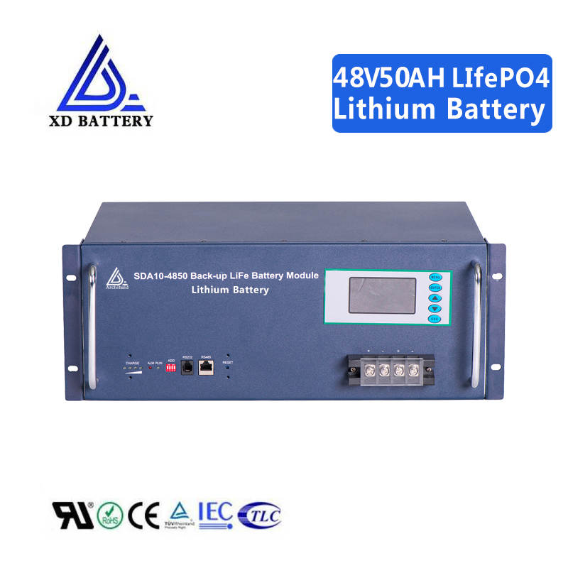 LCD Display 48V 50AH  Lithium Lifepo4 Solar Battery Rechargeable Long Life