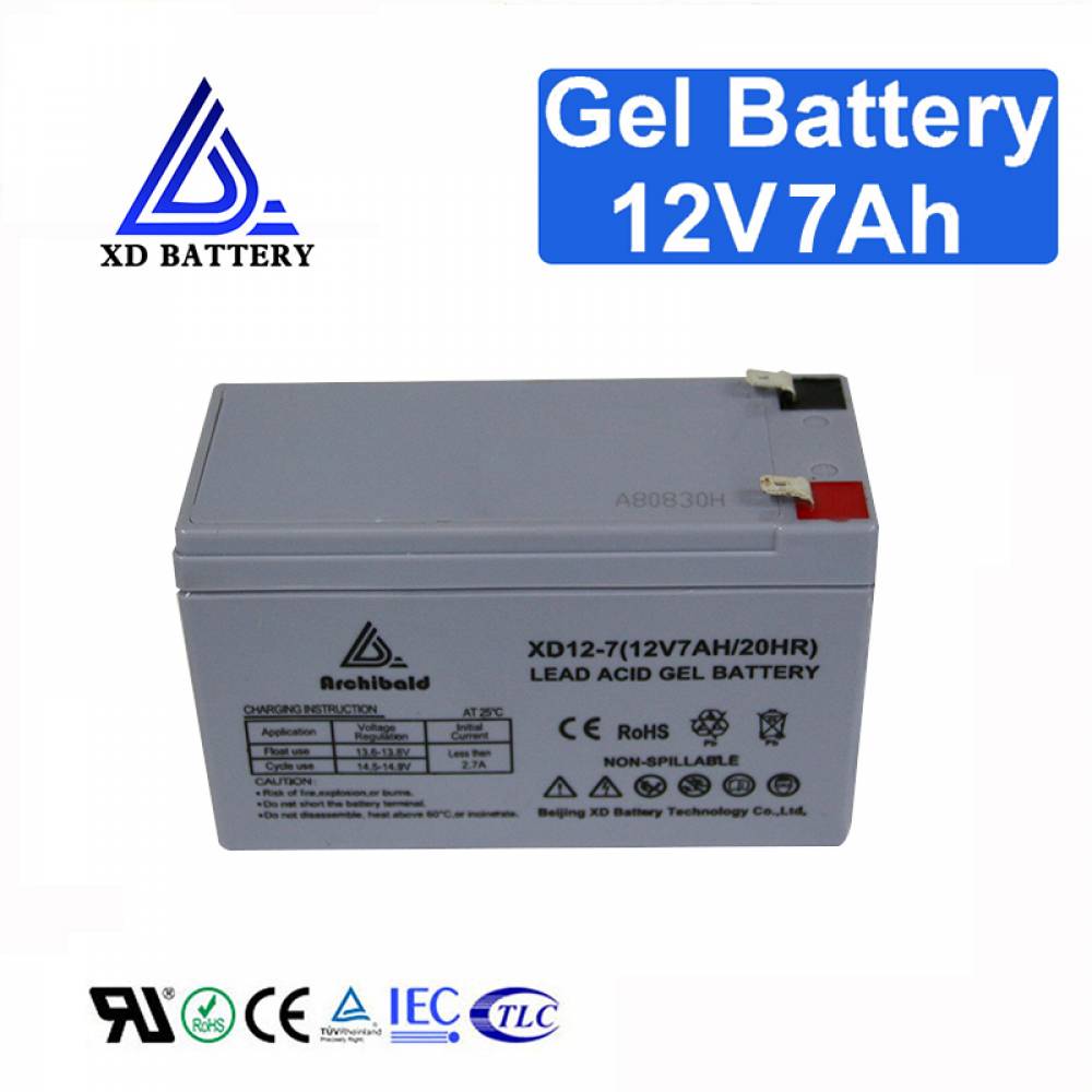 High Capacity 12V 7AH Solar Gel Battery Deep Cycle Long Life Battery