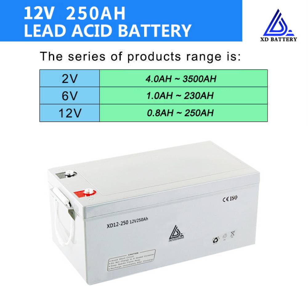 Lead Acid Battery 12V 250Ah Custom LOGO Deep Cycle Battery