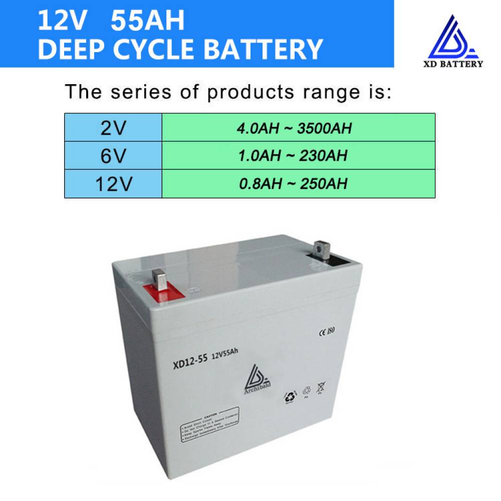 UPS Battery 12V 55AH Solar Lead Acid Battery