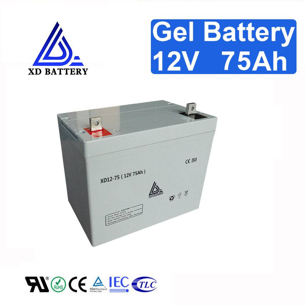 12V 75AH Lead Acid AGM UPS Battery Gel Battery
