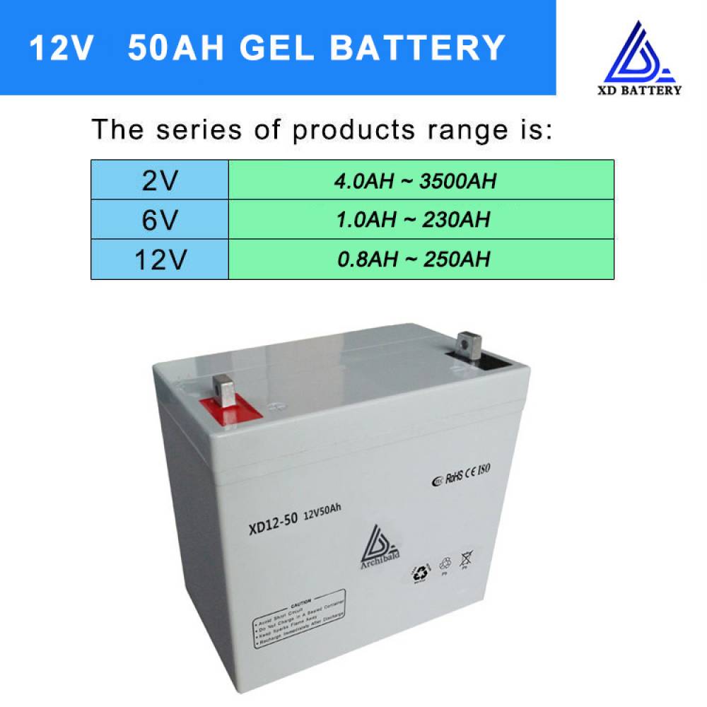 Solar Gel AGM Battery 12V 50AG UPS Lithium Battery