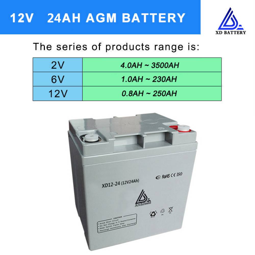 Solar Battery 12V 24AH Lead Acid AGM Battery UPS