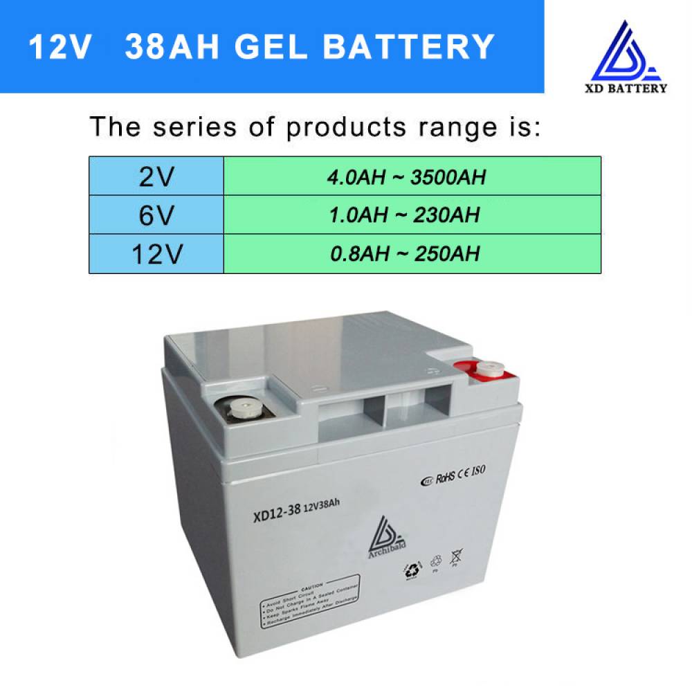 Deep Cycle 12V 38AH Solar Gel AGM Battery