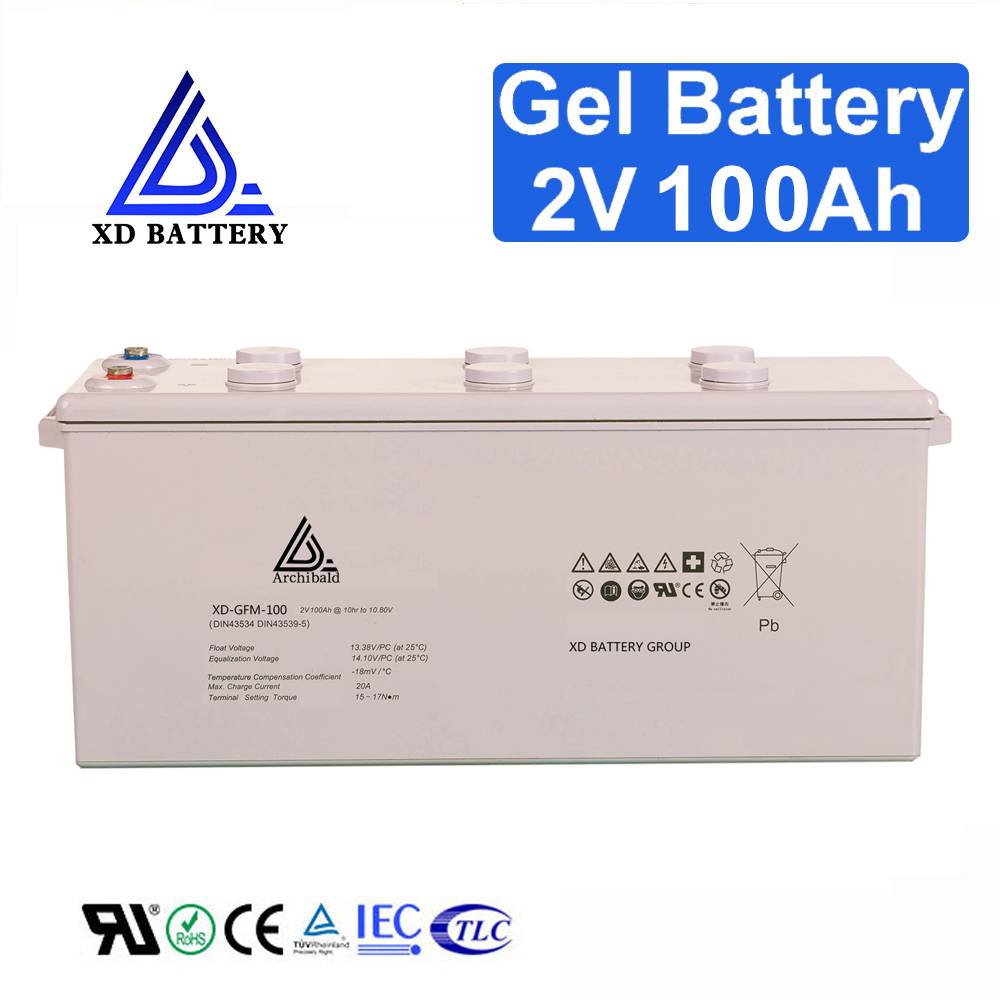 China Supplier Solar Gel Lead Acid 2V 100AH VRLA Battery Weight