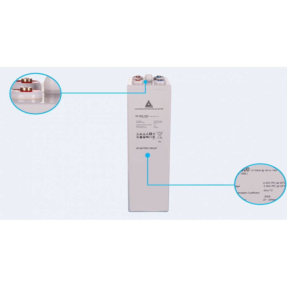 Good Sealed Lead Acid 2V 1500AH Solar Gel Battery