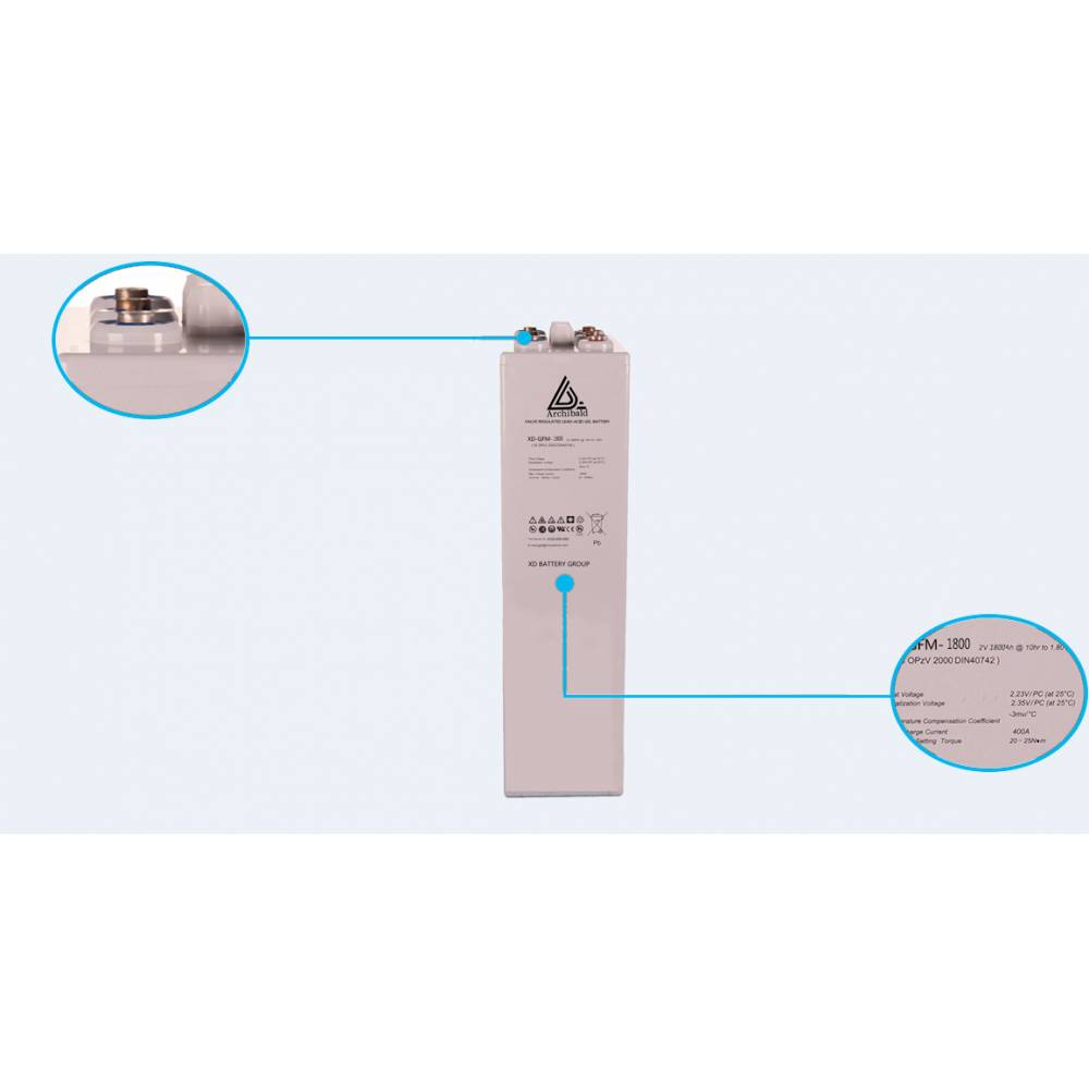 2V 1800AH Lead Acid Solar Gel Battery China Supplier