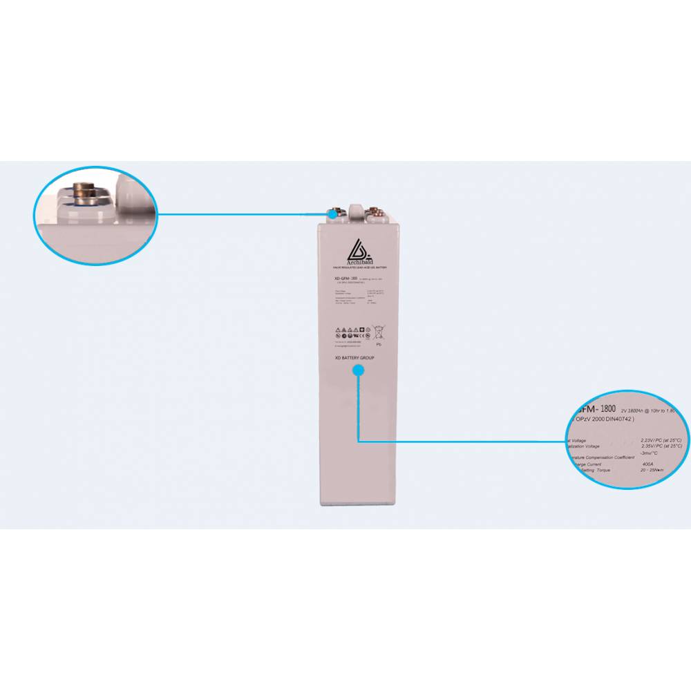 VRLA Lead Acid 2V 1800AH Solar Gel Battery China Supplier