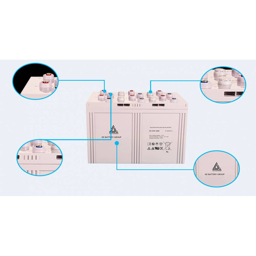 China Factory VRLA Lead Acid 2V 3000AH Gel Battery