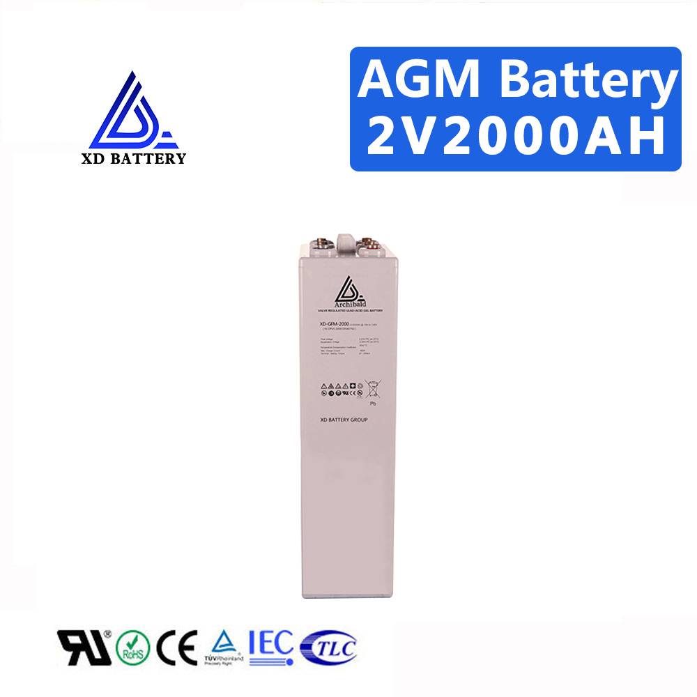 Sealed Solar Gel Lead Acid 2V 2000AH Battery Price China Supplier