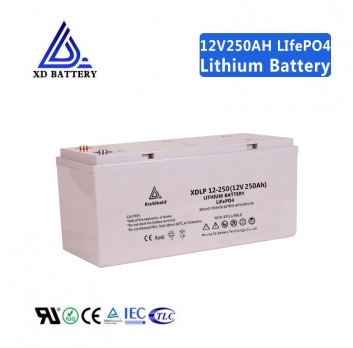 12V 250AH Lithium Lifepo4 High Capacity Deep Cycle Solar Battery