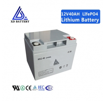 12V 40AH Lithium Lifepo4 Battery High Capacity Rechargeable