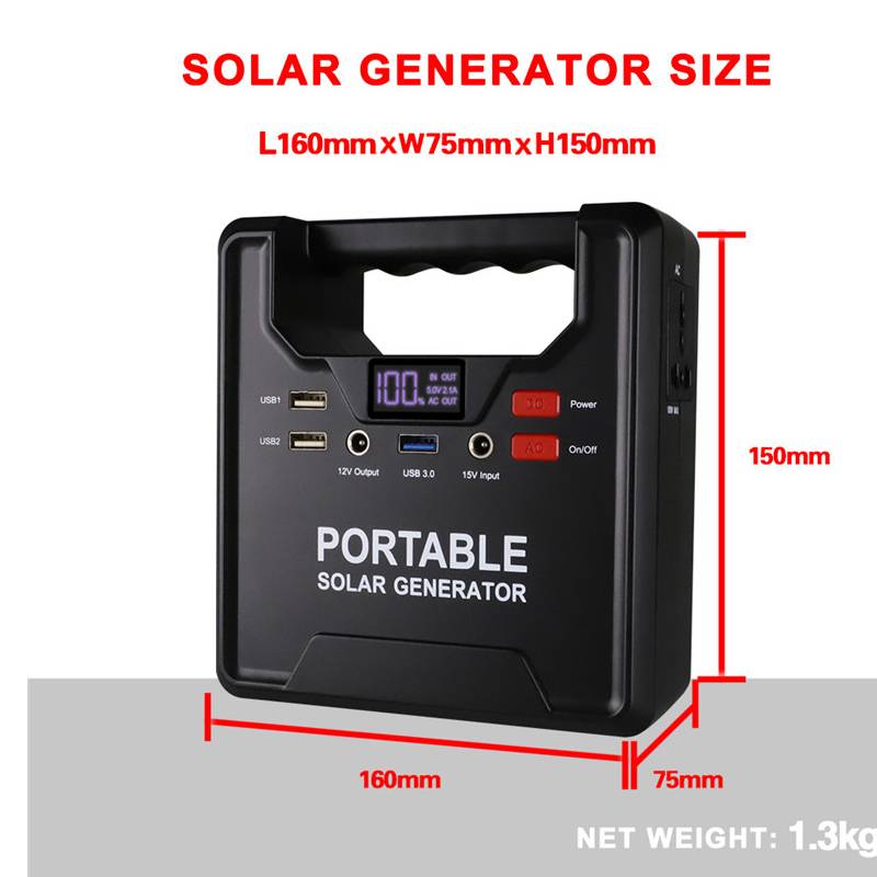 Portable Mini Style Sine Wave Power Supply HP100 Solar Energy Generator