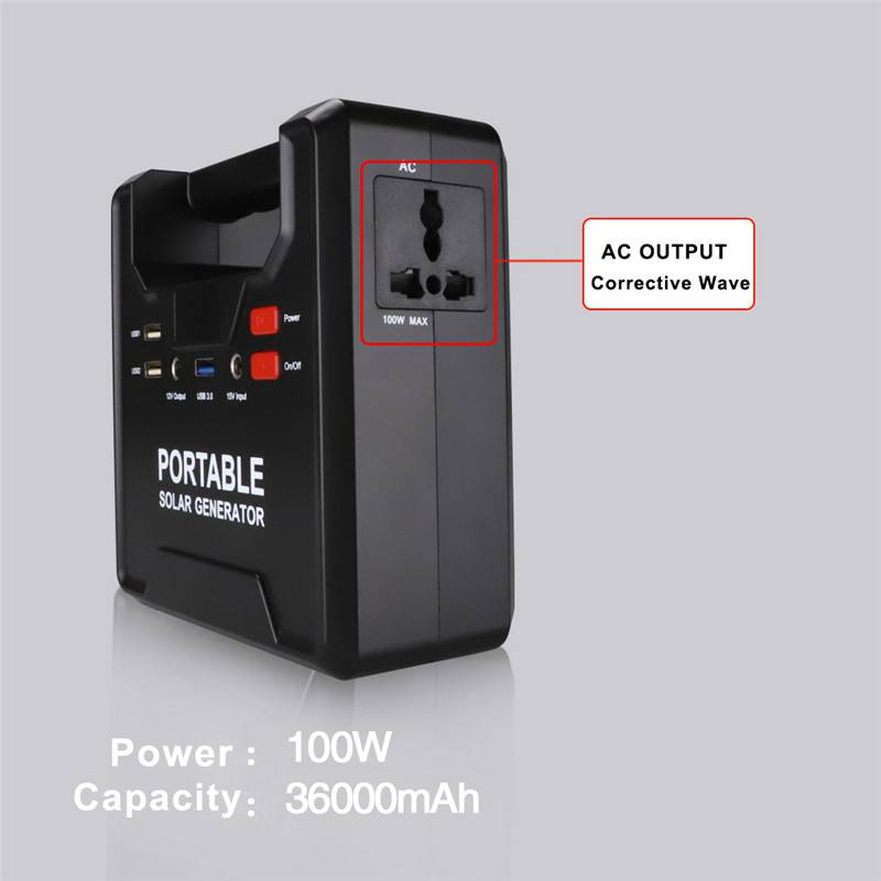 Portable Mini Style Sine Wave Power Supply HP100 Solar Energy Generator