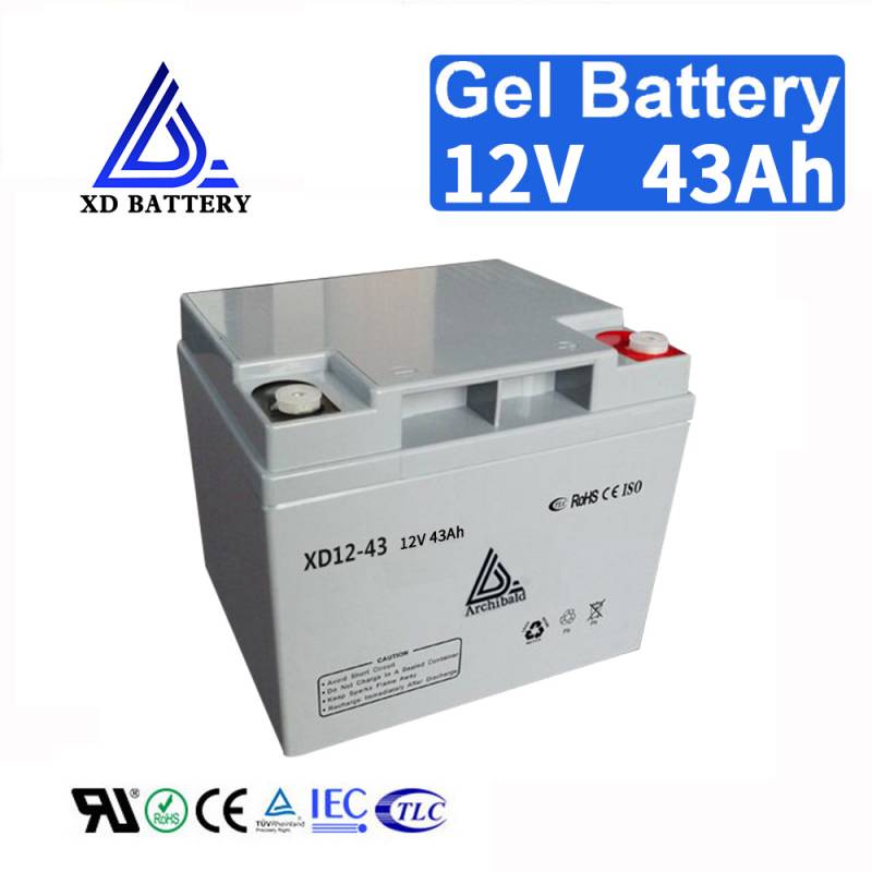Rechargeable Sealed 12V 43AH Solar Lead Acid Battery