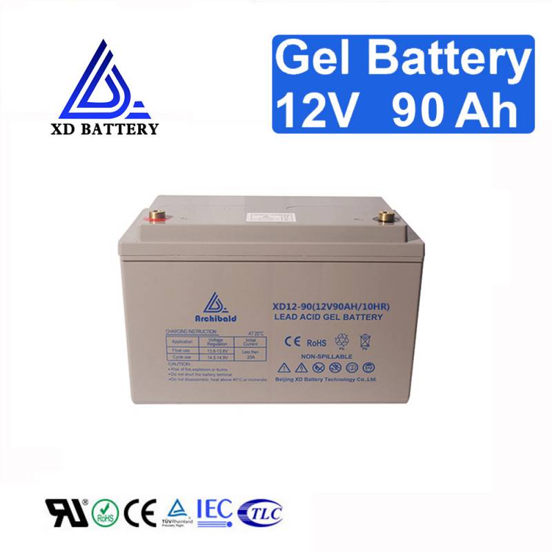 12V 90AH Solar Gel AGM UPS Battery Maintenance Free