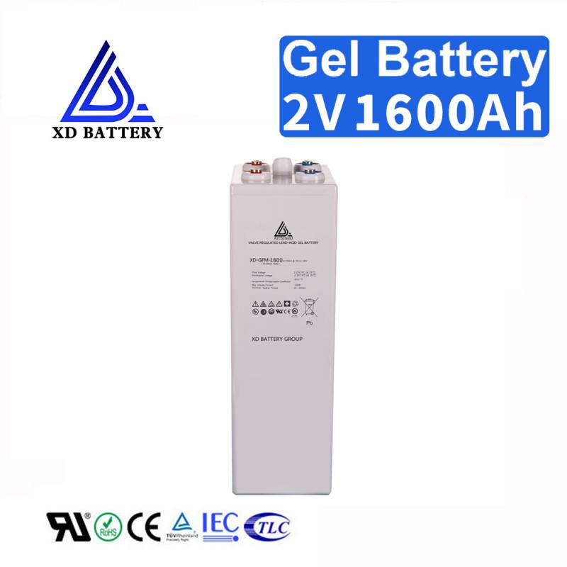 Rechargeable Sealed Deep Cycle Lead Acid VRLA Gel 2V 1600AH Battery