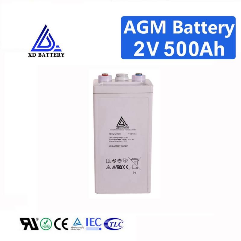 Maintenance Free VRLA Lead Acid 2V 500AH Solar Battery