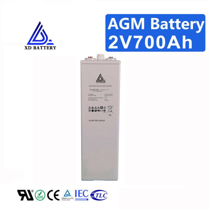 China Factory 2V 700AH VRLA Gel Solar AGM Lead Acid Battery