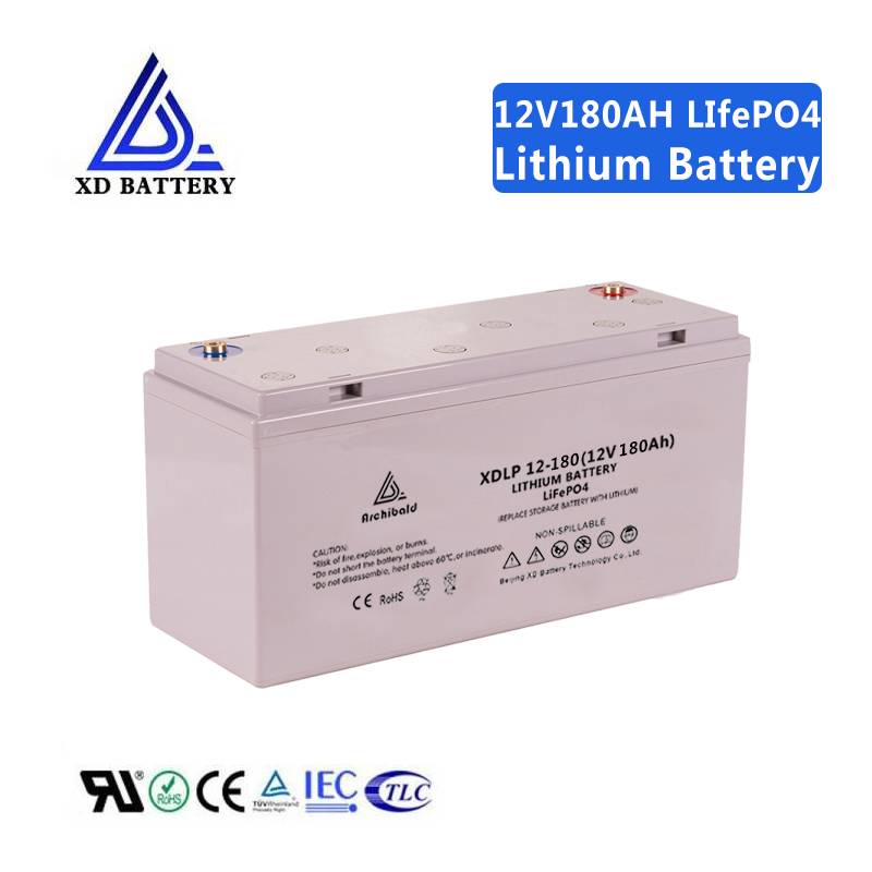 12V 180AH Lithium Lifepo4 Battery Maintenance Free Long Life