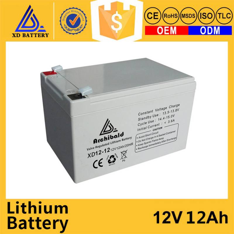 12V 12AH Lithium Lifepo4 Battery 3 Years Warranty Rechargeable