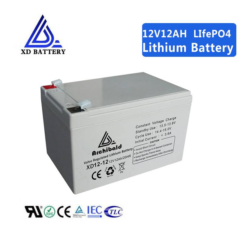 12V 12AH Lithium Lifepo4 Battery 3 Years Warranty Rechargeable